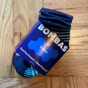 NWT 4 pack Bombas Toddler Crew Gripper Socks Size 5-8.5